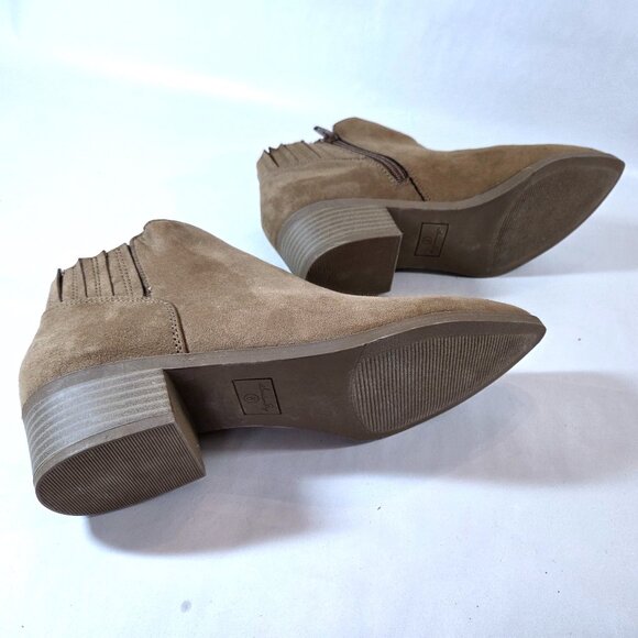 NWOT American Rag Tori Tan Faux Suede Leather Booties Size 8 - Picture 4 of 4